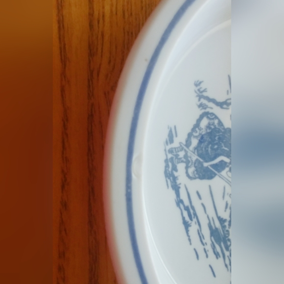 Vintage Little Bo Peep BLUE Divided Child Plate and Cup Set 1950s Vitrock - Picture 5 of 11